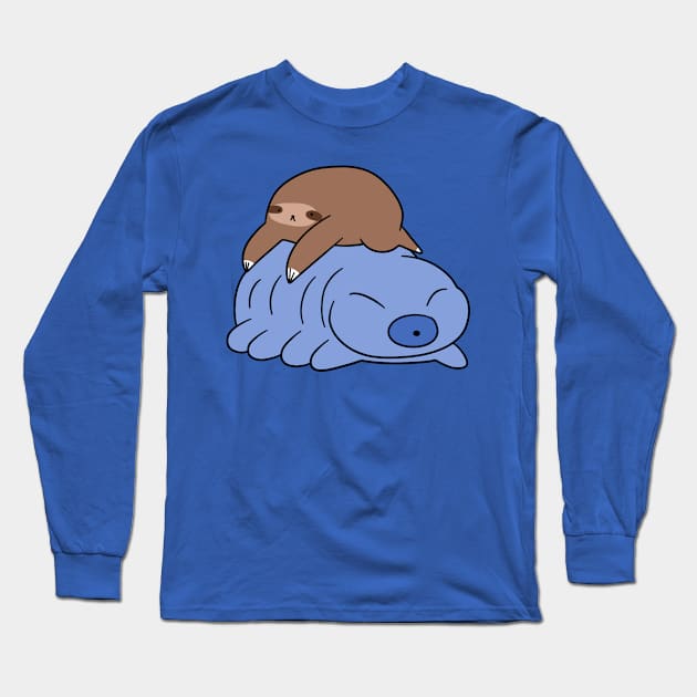 Little Sloth and Waterbear Long Sleeve T-Shirt by saradaboru